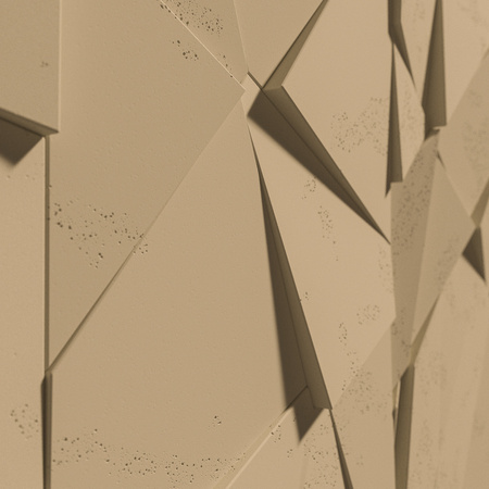 Płyta betonowa na ścianę 3D PB05C 1200x600x48, miodowy CL03, wzór C, beton architektoniczny