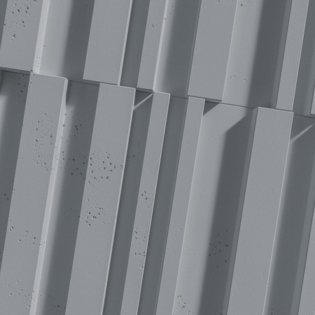 Płyta betonowa na ścianę 3D PB42 1350x600x30, antracytowy B08, beton architektoniczny