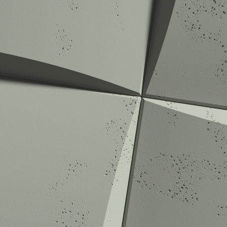 Płyta betonowa na ścianę 3D PB20 600x600x40, zgaszona zieleń CL09, beton architektoniczny