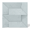 Płyta betonowa na ścianę 3D PB26A 600x600x45, jasny błękit CL06; wzór A, beton architektoniczny