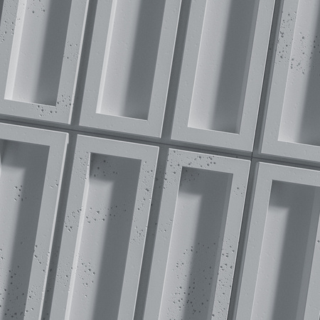 Płyta betonowa na ścianę 3D PB51 800x410x20, szary S96, beton architektoniczny