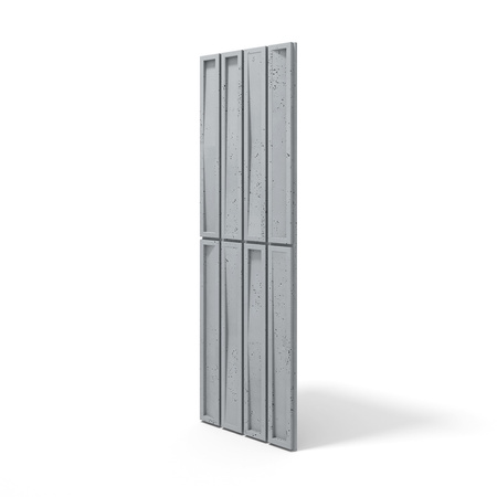 Płyta betonowa na ścianę 3D PB66B 1350x430x22, szary S96; wzór B, beton architektoniczny