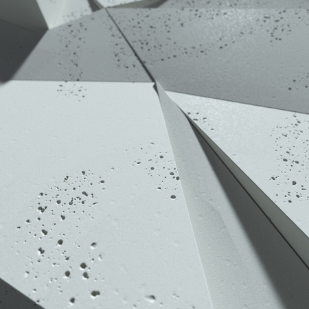 Płyta betonowa na ścianę 3D PB06B 600x600x42, jasny błękit CL06; wzór B, beton architektoniczny