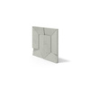 Płyta betonowa na ścianę 3D PB26B 600x600x45, pistacjowy CL08; wzór B, beton architektoniczny
