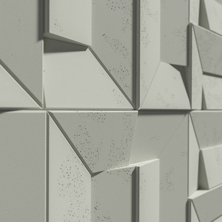 Płyta betonowa na ścianę 3D PB26A 600x600x45, pistacjowy CL08; wzór A, beton architektoniczny
