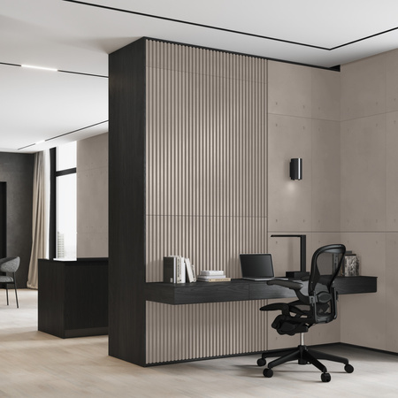 Płyta betonowa na ścianę 3D PB38 1350x480x30, kaszmirowy CL04, beton architektoniczny