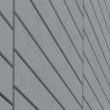 Płyta betonowa na ścianę 3D PB43 1210x500x25, antracytowy B08, beton architektoniczny