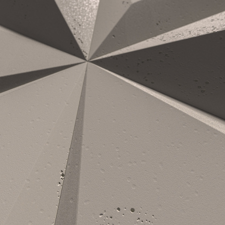 Płyta betonowa na ścianę 3D PB36 520x600x30, kaszmirowy CL04, beton architektoniczny