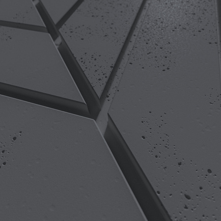 Płyta betonowa na ścianę 3D PB44 1188x600x25, czarny B15, beton architektoniczny