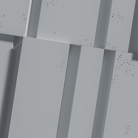 Płyta betonowa na ścianę 3D PB13 1200x600x40, szary S96, beton architektoniczny