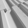 Płyta betonowa na ścianę 3D PB42 1350x600x30, jasnoszary S50, beton architektoniczny