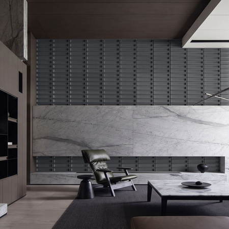 Płyta betonowa na ścianę 3D PB51 800x410x20, czarny B15, beton architektoniczny
