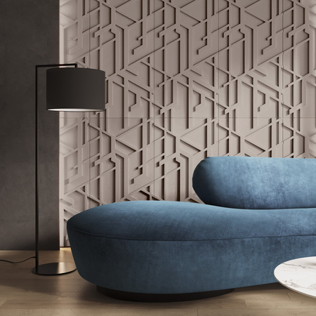 Płyta betonowa na ścianę 3D PB27 1200x600x35, kaszmirowy CL04, beton architektoniczny