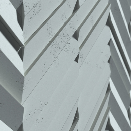 Płyta betonowa na ścianę 3D PB70A 1200x600x35, jasny błękit CL06; wzór A, beton architektoniczny