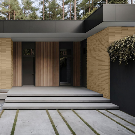 Płyta betonowa na ścianę 3D PB69 5x22,6x2, miodowy CL03, beton architektoniczny