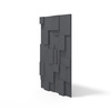 Płyta betonowa na ścianę 3D PB11 1200x600x40, czarny B15; wzór A, beton architektoniczny
