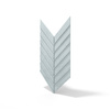 Płyta betonowa na ścianę 3D PB45 1188x600x25, jasny błękit CL06, beton architektoniczny