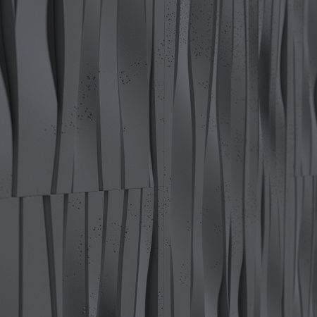 Płyta betonowa na ścianę 3D PB03 1000x500x32, czarny B15, beton architektoniczny