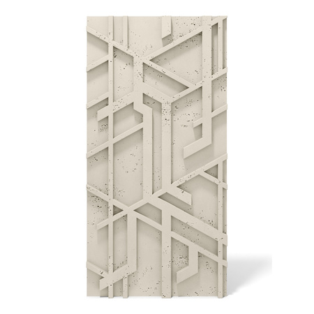 Płyta betonowa na ścianę 3D PB27 1200x600x35, kość słoniowa KS, beton architektoniczny