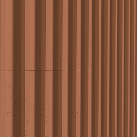 Płyta betonowa na ścianę 3D PB40 1350x510x30, terakota CL01, beton architektoniczny