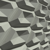 Płyta betonowa na ścianę 3D PB02 448x200x40, zgaszona zieleń CL09, beton architektoniczny