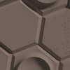 Płyta betonowa na ścianę 3D PB01D 260x300x37, czekoladowy CL02, beton architektoniczny