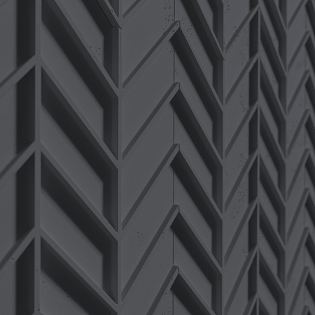 Płyta betonowa na ścianę 3D PB47 939x600x25, czarny B15, beton architektoniczny