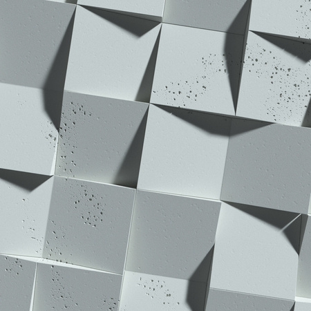 Płyta betonowa na ścianę 3D PB16 600x600x40, jasny błękit CL06, beton architektoniczny