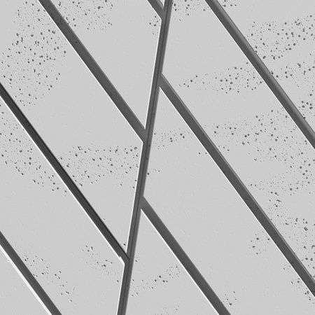 Płyta betonowa na ścianę 3D PB43 1210x500x25, jasnoszary S50, beton architektoniczny