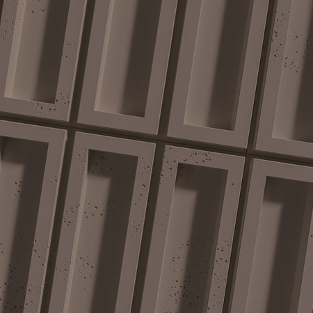 Płyta betonowa na ścianę 3D PB51 800x410x20, czekoladowy CL02, beton architektoniczny