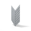 Płyta betonowa na ścianę 3D PB45 1188x600x25, szary S96, beton architektoniczny