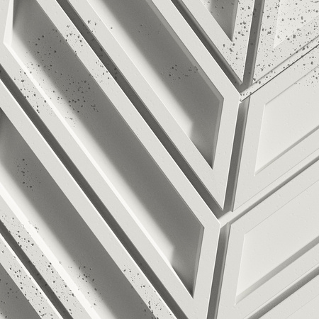 Płyta betonowa na ścianę 3D PB50 1156x600x20, zgaszona biel B0, beton architektoniczny