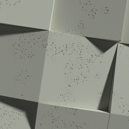 Płyta betonowa na ścianę 3D PB15 600x600x40, zgaszona zieleń CL09, beton architektoniczny