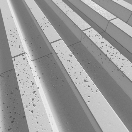 Płyta betonowa na ścianę 3D PB39 1350x490x30, jasnoszary S50, beton architektoniczny