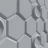 Płyta betonowa na ścianę 3D PB01 975x650x35, szary S96, beton architektoniczny
