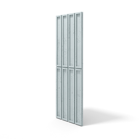 Płyta betonowa na ścianę 3D PB66A 1350x430x22, jasny błękit CL06; wzór A, beton architektoniczny