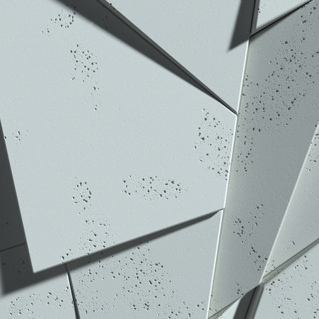 Płyta betonowa na ścianę 3D PB05A 1200x600x48, jasny błękit CL06, wzór A, beton architektoniczny