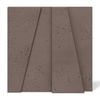 Płyta betonowa na ścianę 3D PB10 600x600x40, czekoladowy CL02, beton architektoniczny