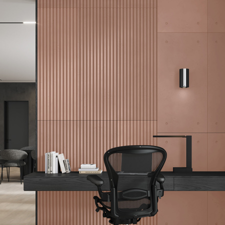 Płyta betonowa na ścianę 3D PB38 1350x480x30, brudny róż CL07, beton architektoniczny