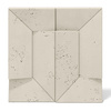 Płyta betonowa na ścianę 3D PB26B 600x600x45, kość słoniowa KS; wzór B, beton architektoniczny