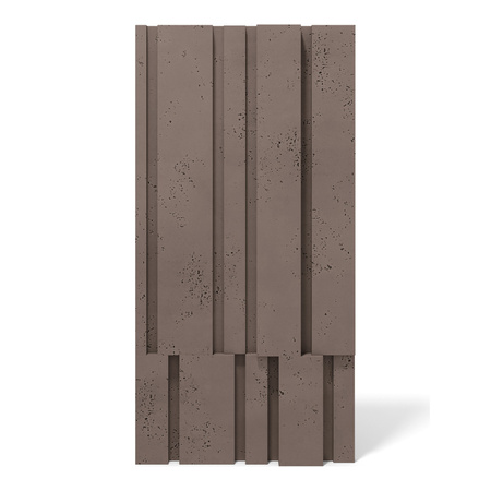 Płyta betonowa na ścianę 3D PB13 1200x600x40, czekoladowy CL02, beton architektoniczny