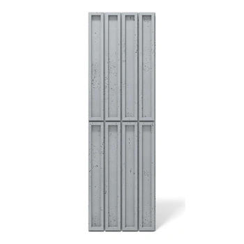 Płyta betonowa na ścianę 3D PB66A 1350x430x22, szary S96, wzór A, beton architektoniczny