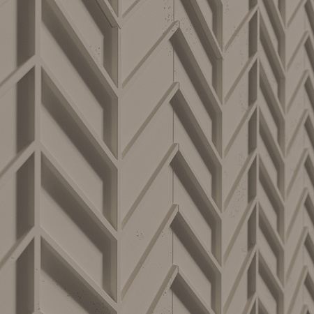 Płyta betonowa na ścianę 3D PB47 939x600x25, szarobeżowy CL05, beton architektoniczny