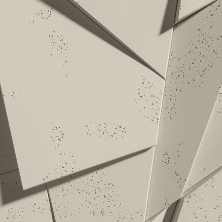 Płyta betonowa na ścianę 3D PB05A 1200x600x48, kość słoniowa KS, wzór A, beton architektoniczny