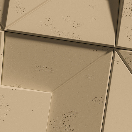 Płyta betonowa na ścianę 3D PB26B 600x600x45, miodowy CL03; wzór B, beton architektoniczny