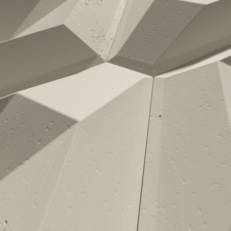 Płyta betonowa na ścianę 3D PB02 448x200x40, kość słoniowa KS, beton architektoniczny