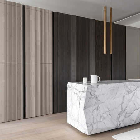 Płyta betonowa na ścianę 3D PB37 1350x600x12, kaszmirowy CL04, beton architektoniczny