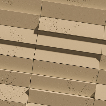 Płyta betonowa na ścianę 3D PB69 5x22,6x2, miodowy CL03, beton architektoniczny