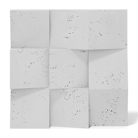 Płyta betonowa na ścianę 3D PB15 600x600x40, jasnoszary S50, beton architektoniczny