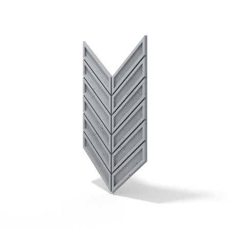 Płyta betonowa na ścianę 3D PB50 1156x600x20, szary S96, beton architektoniczny